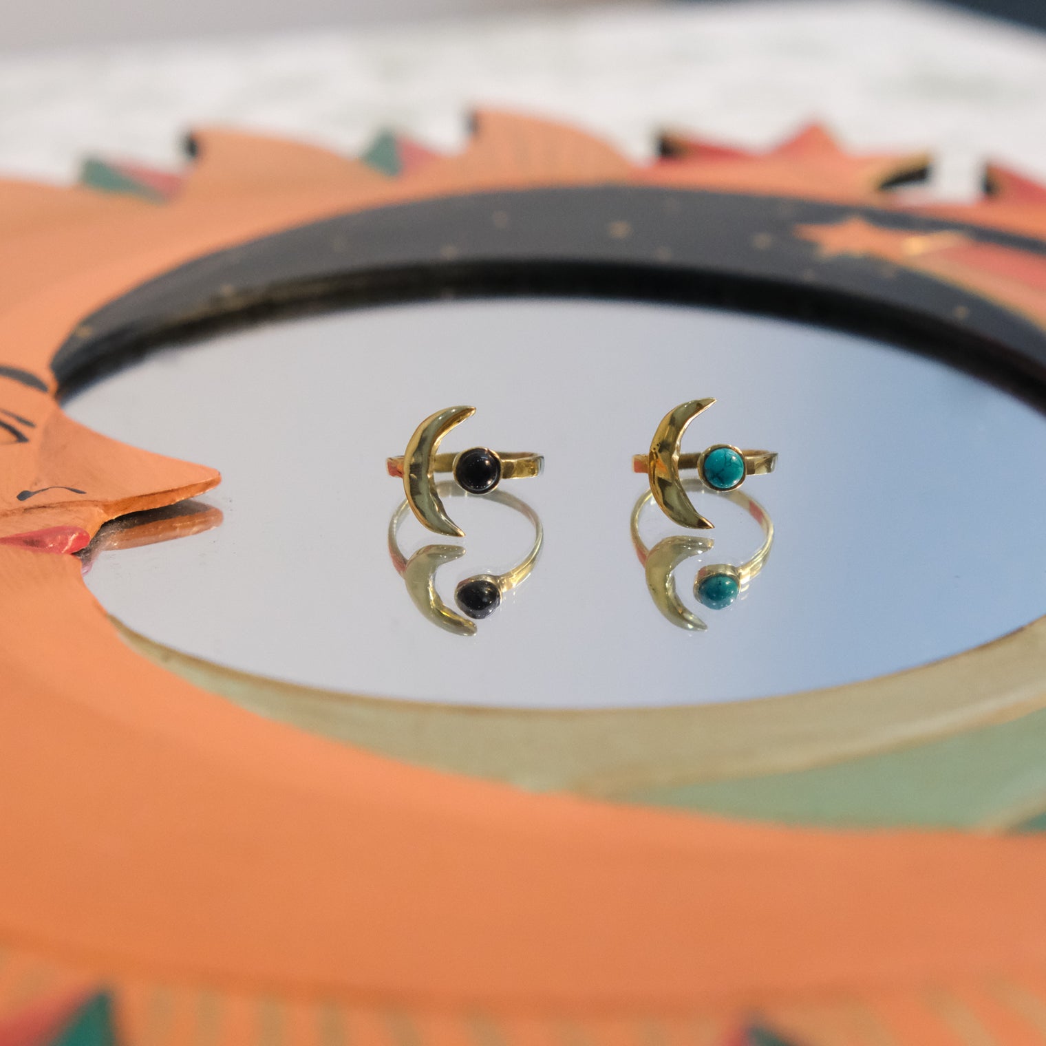 Crescent Moon Statement Ring
