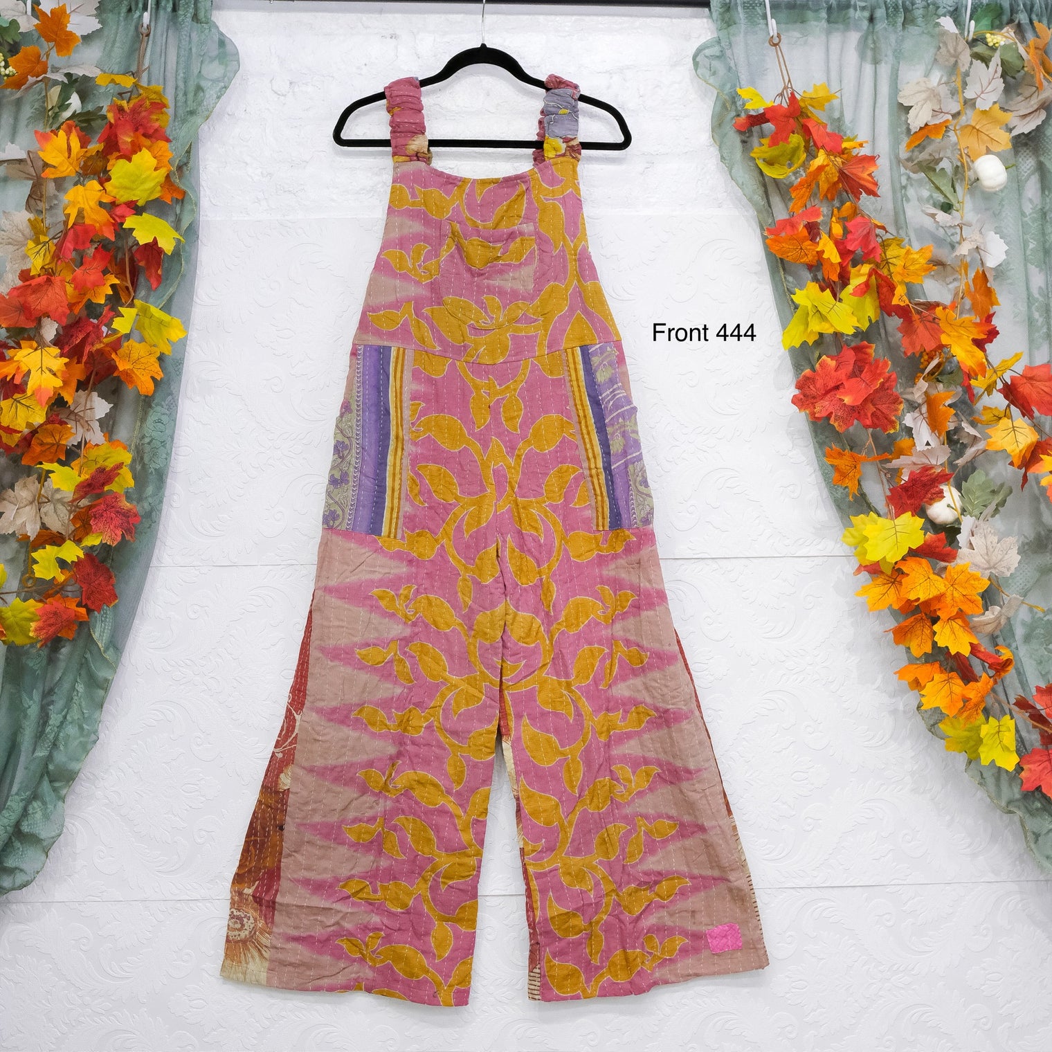 Kantha Wide Leg Jumpsuit with Pockets