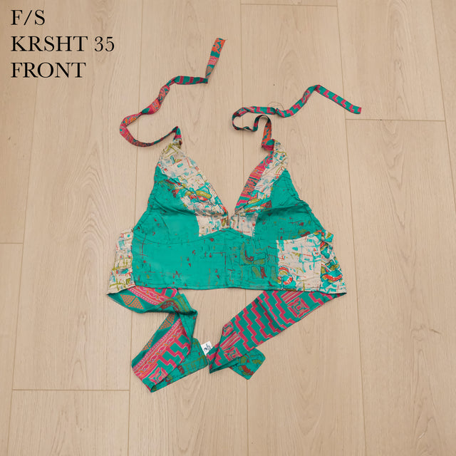 Reversible Patchwork Sari Bralette