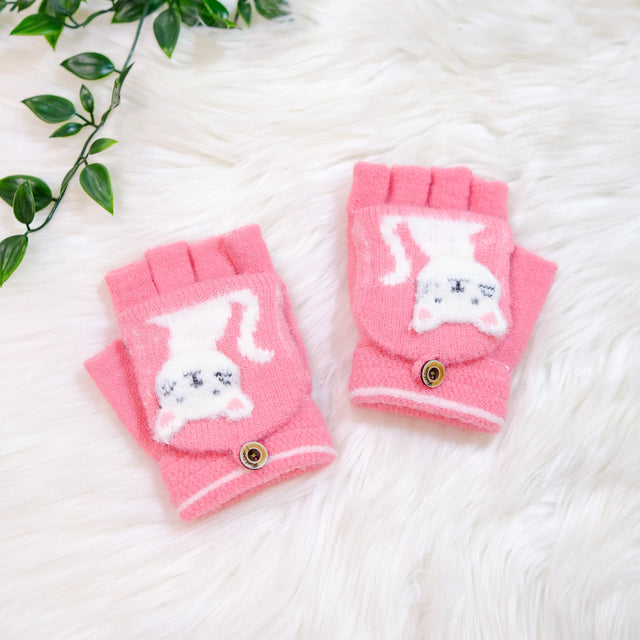 Toddler Winter Cat Design Convertible Gloves/Mitten