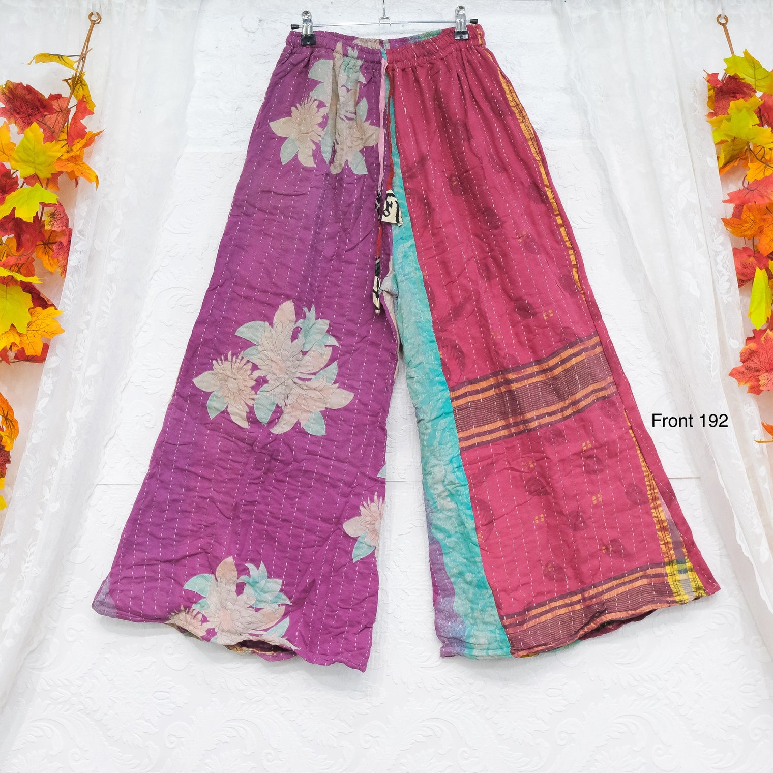 Kantha Wide Leg Boho Pants