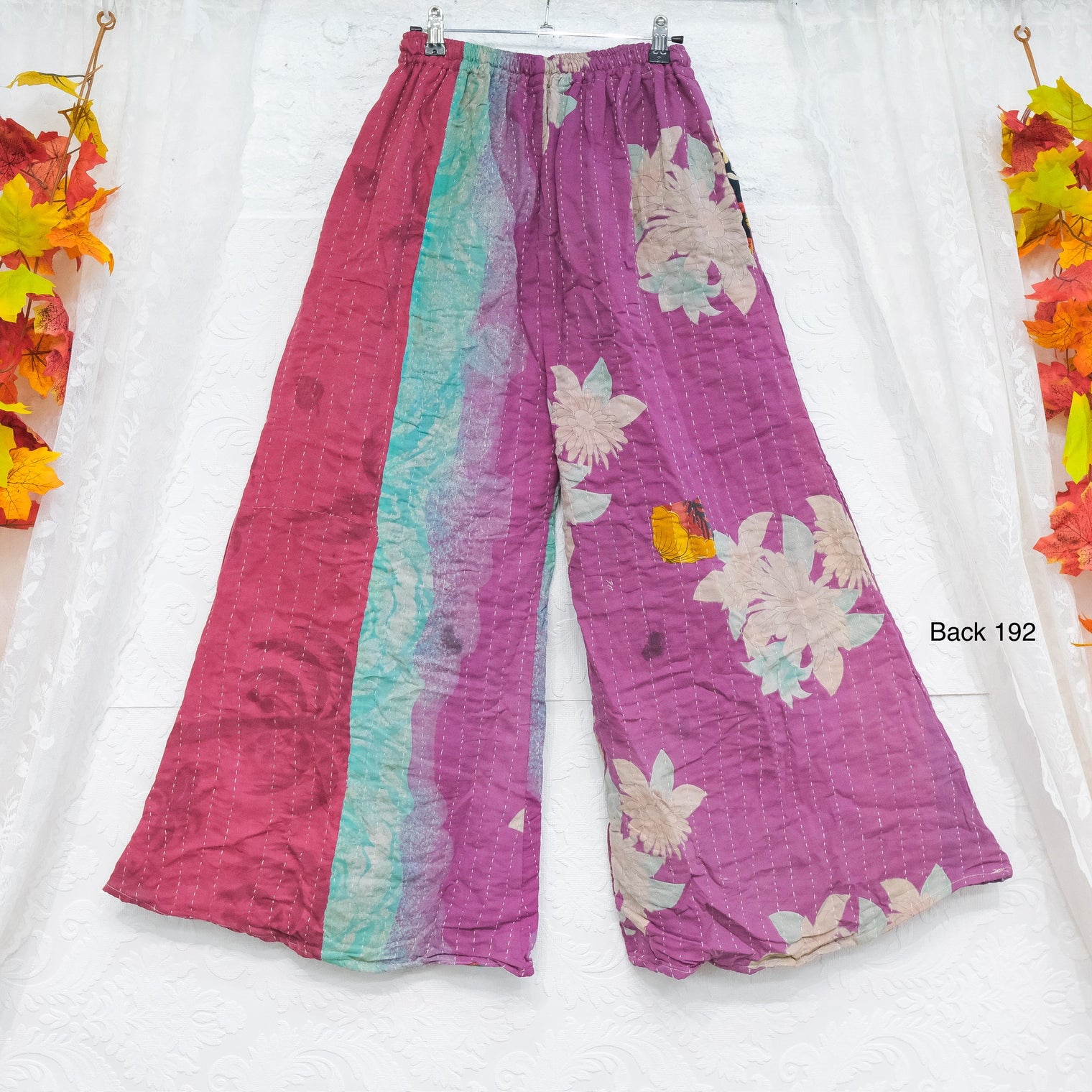 Kantha Wide Leg Boho Pants