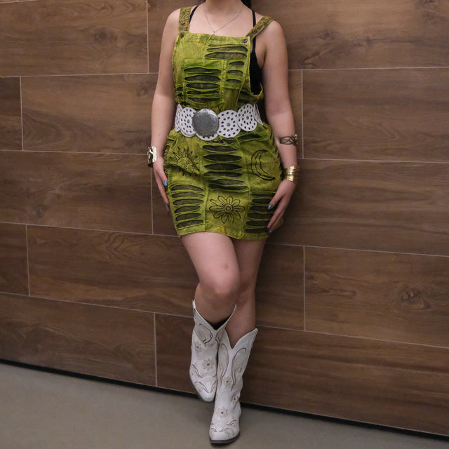 Patchwork Ribbed Cotton Mini Dress