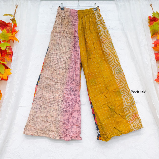 Kantha Wide Leg Boho Pants