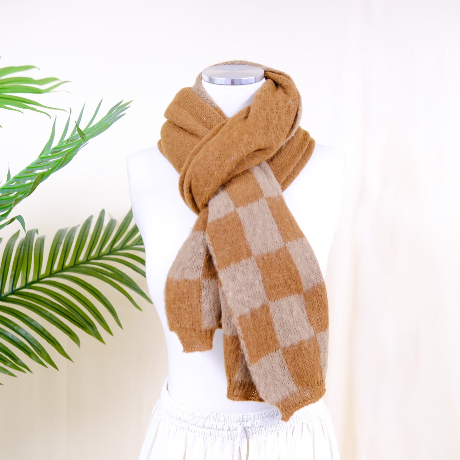 Plaid Long Cashmere Feel Oversized Scarfs
