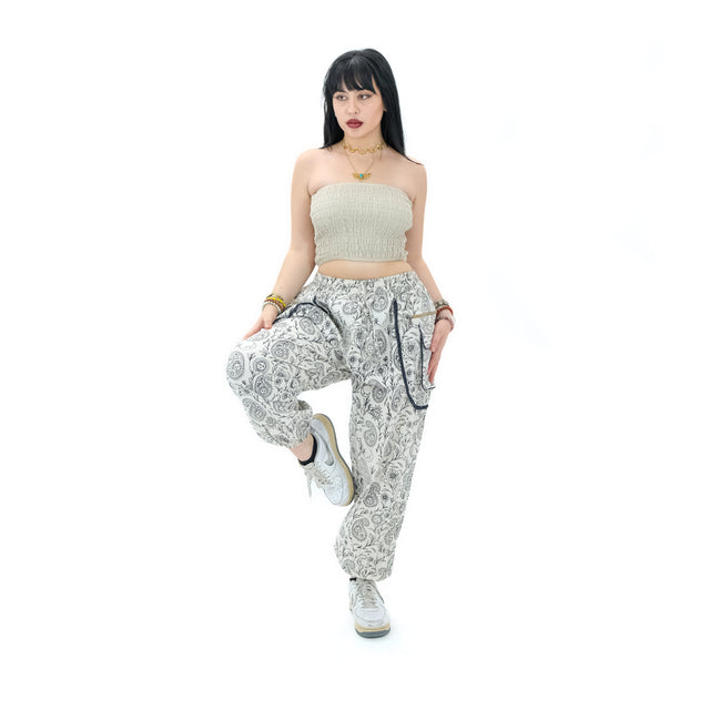 Cotton Paisley Boho Baggy Pants