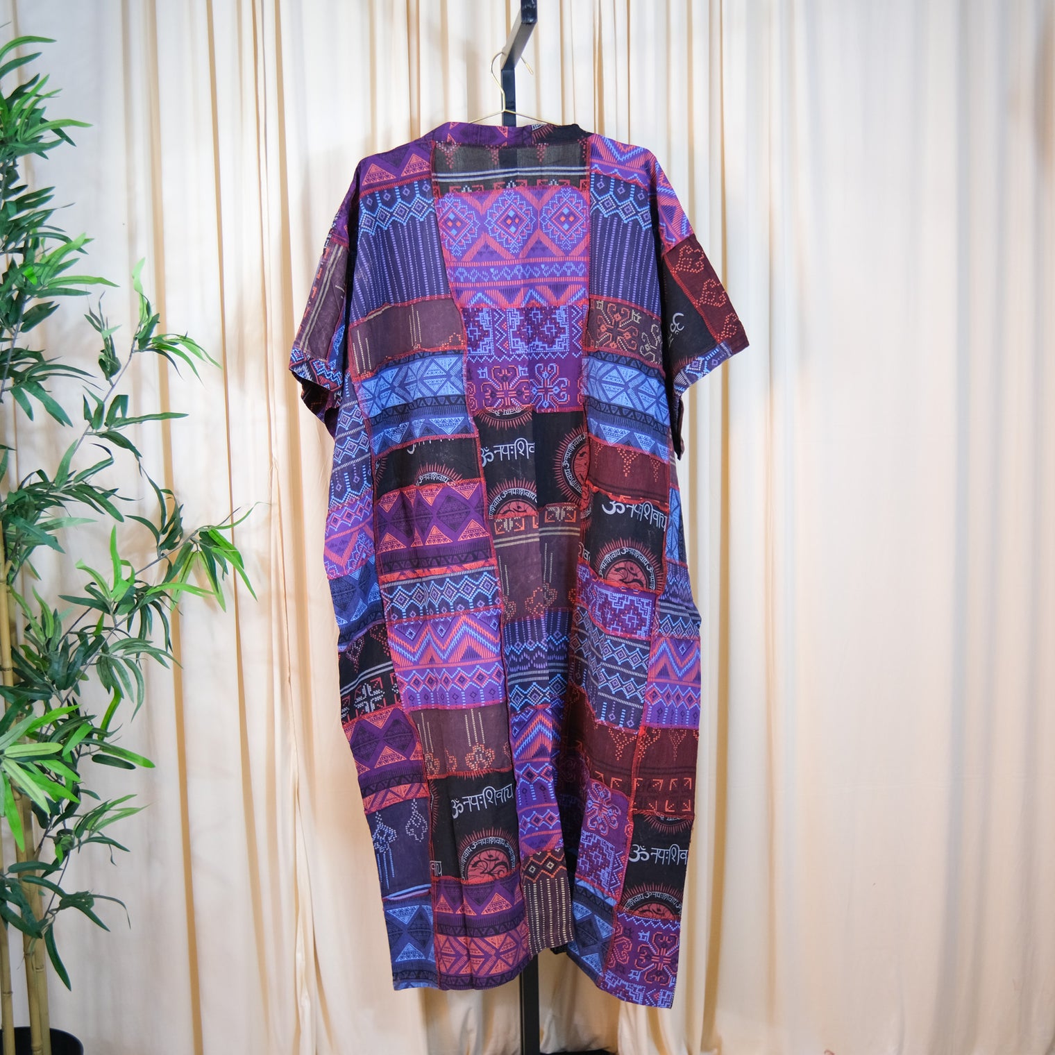 Patchwork Cotton Long Oversized Duster