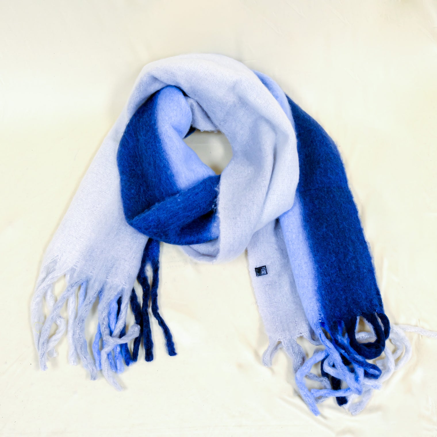 Long Plaid Chunky Scarfs with Fringe