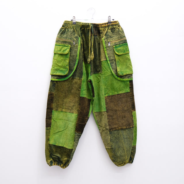 Patch Corduroy Baggy Pants