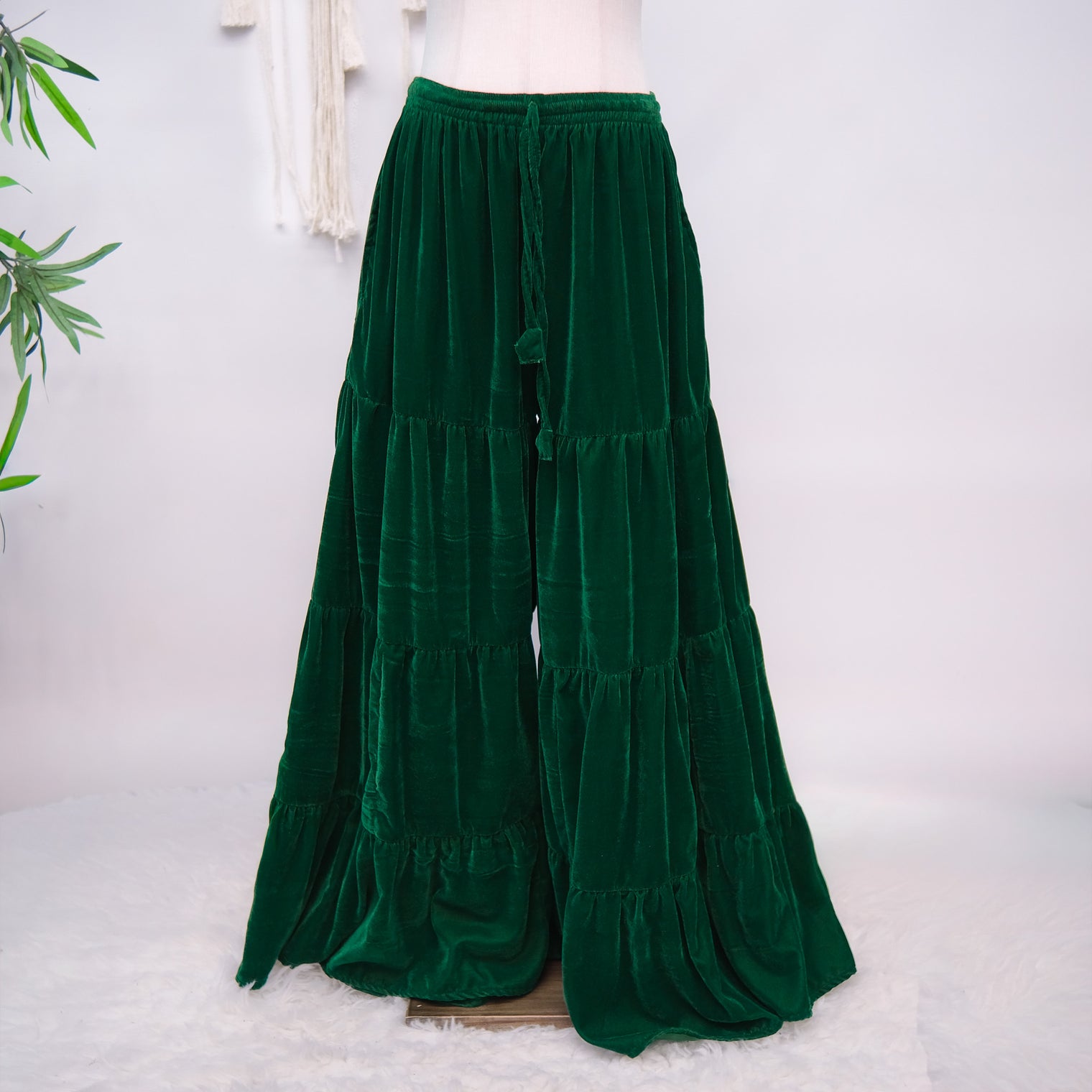 Velvet Dream Tiered Flowy Pants