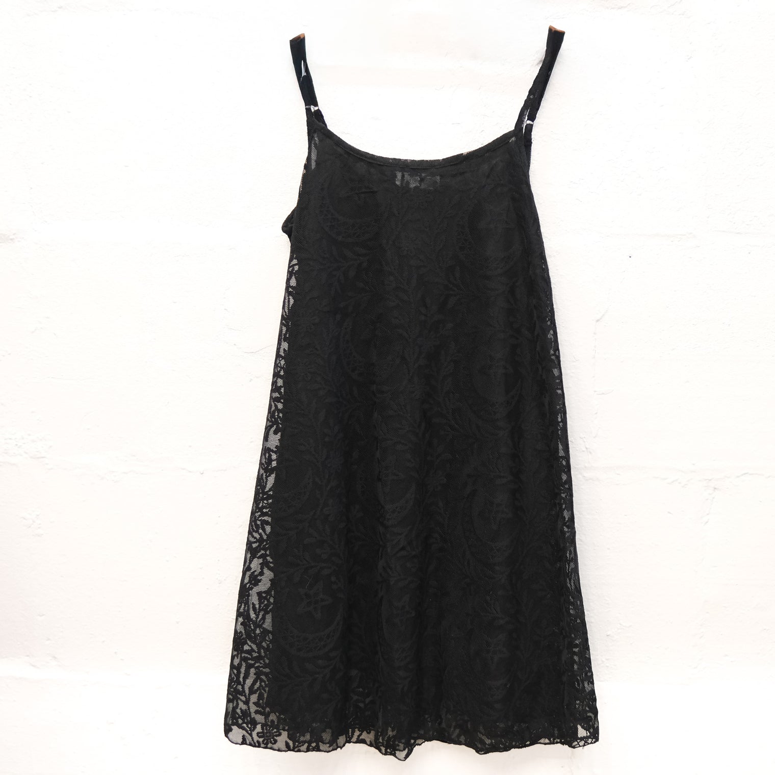 Celestial Semi Sheer Lace Cami Dress with Pockets