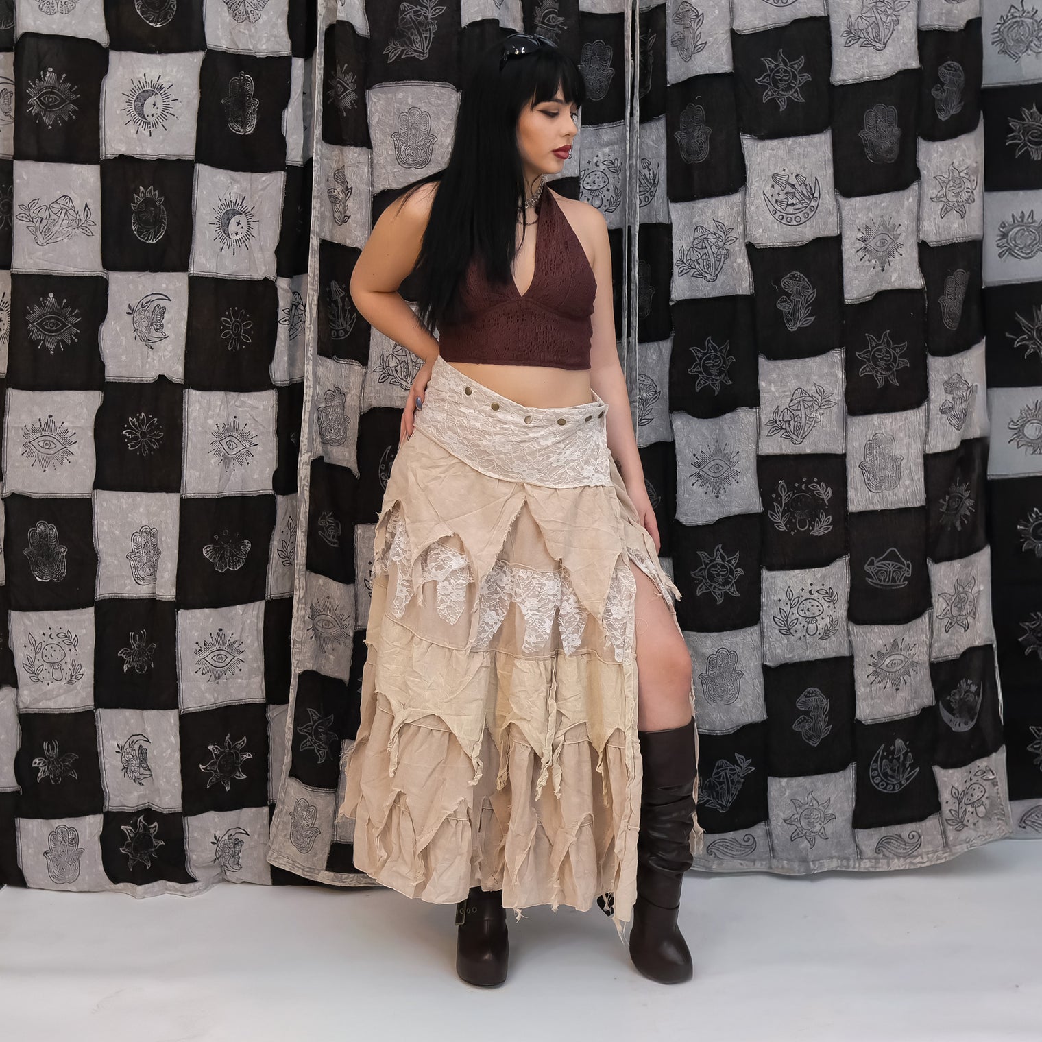 Dusty Moon Layered Wrap Skirt