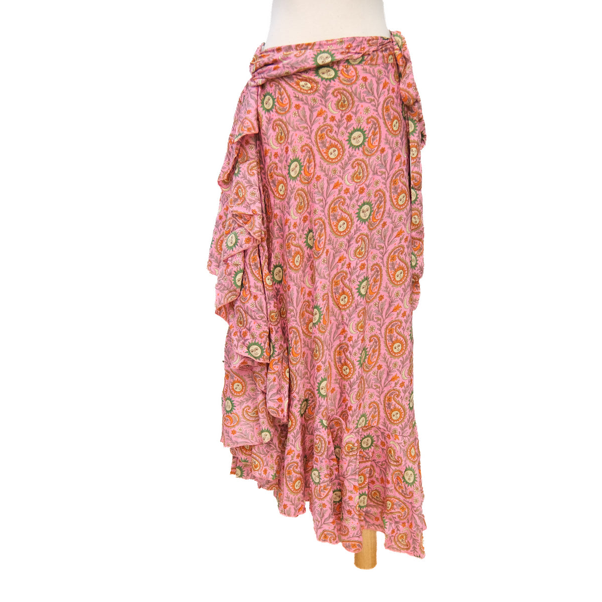 Flowy Sun Celestial Paisley Boho Wrap Skirt