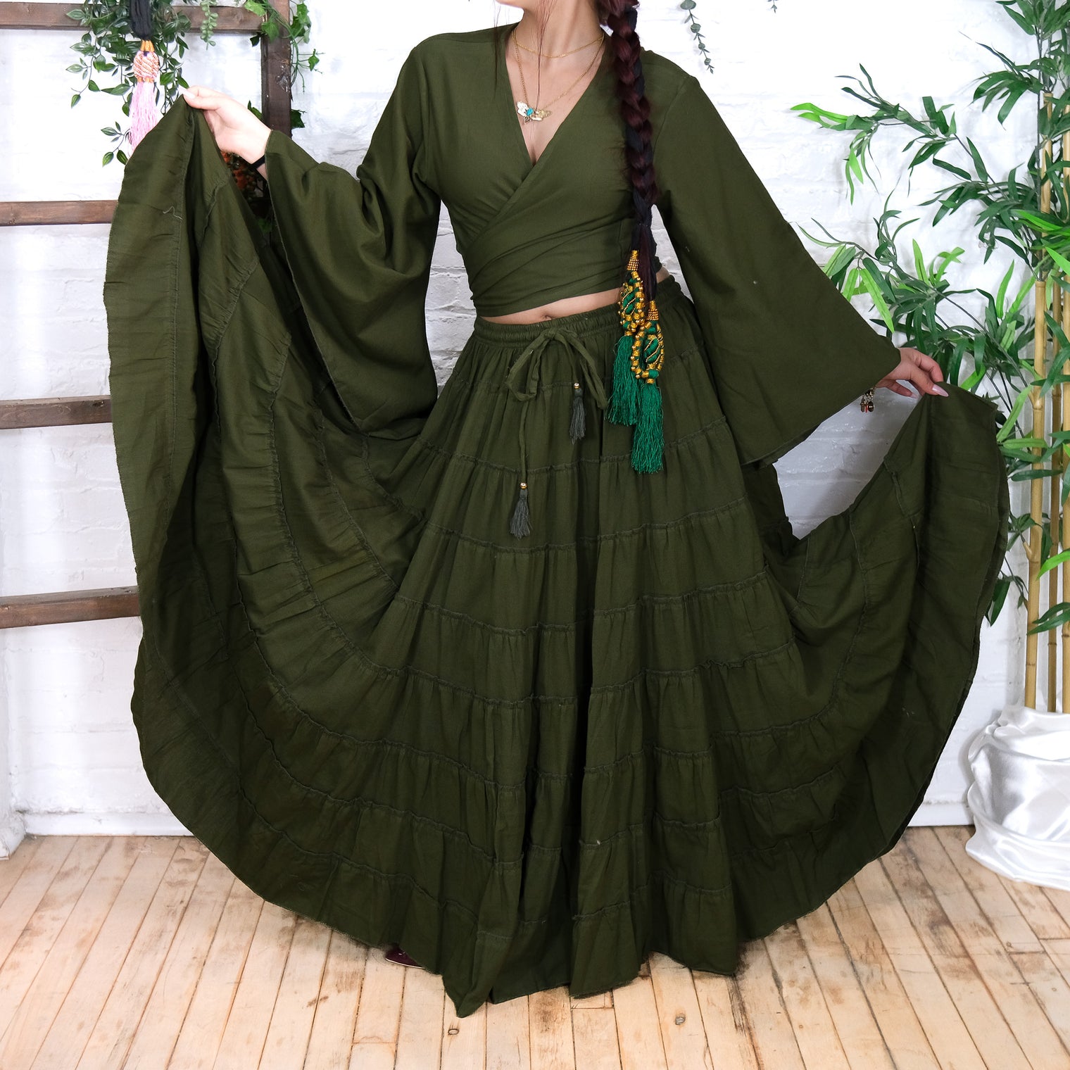 Solstice Skirt with Ruffle Sleeve Top