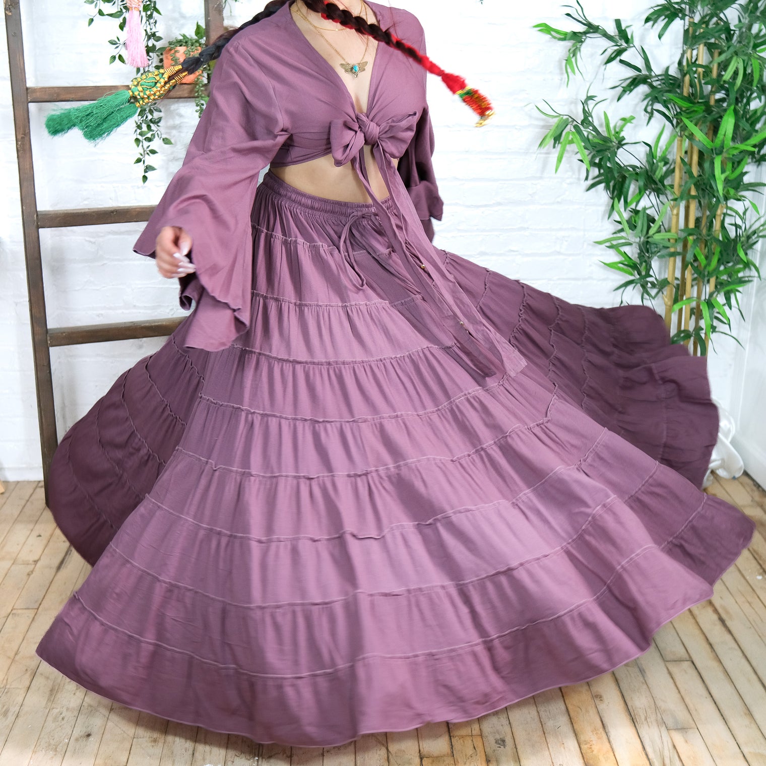 Solstice Skirt with Ruffle Sleeve Top