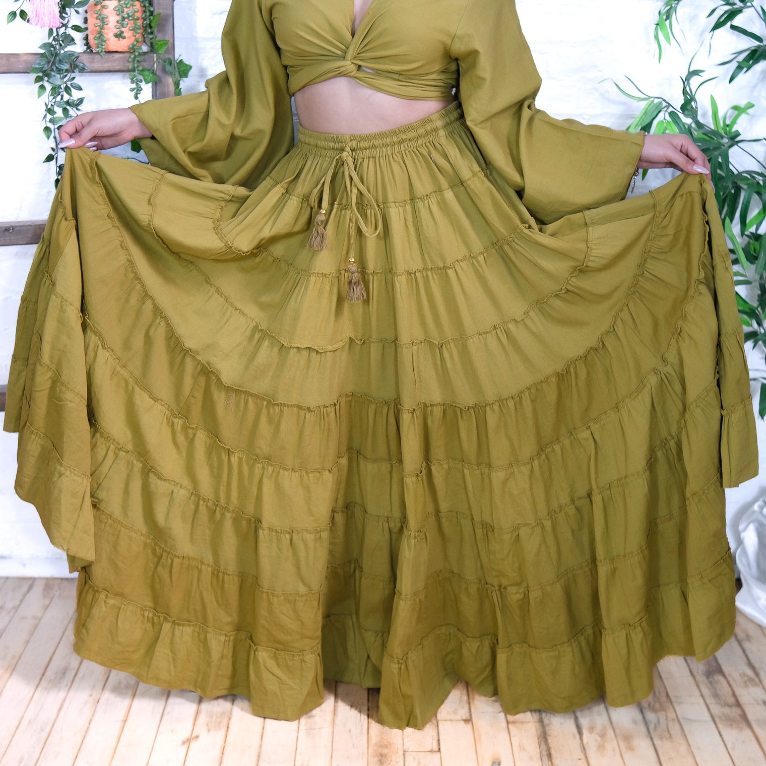 Solstice Skirt with Ruffle Sleeve Top