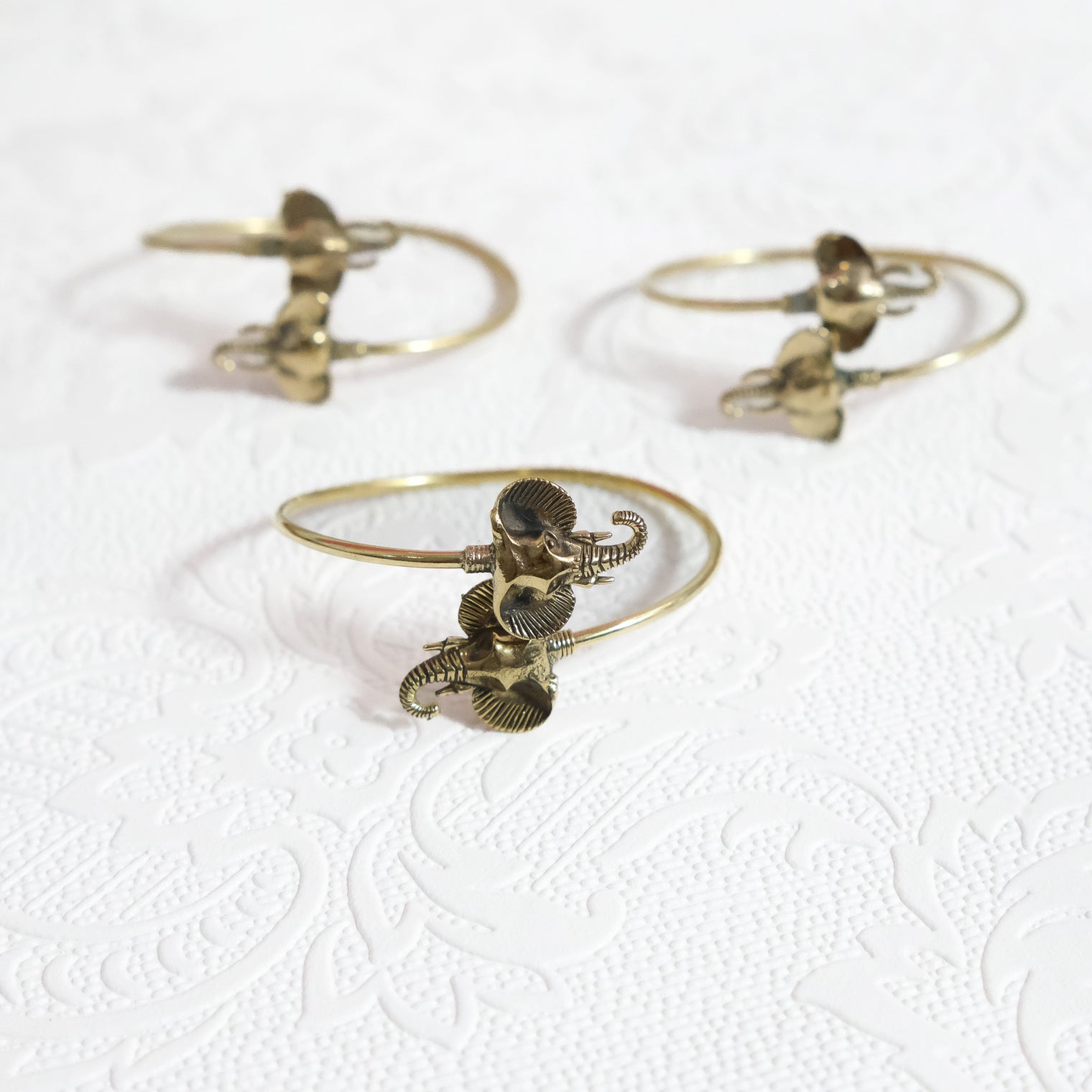 Golden Elephant Spirit Cuff Bracelet