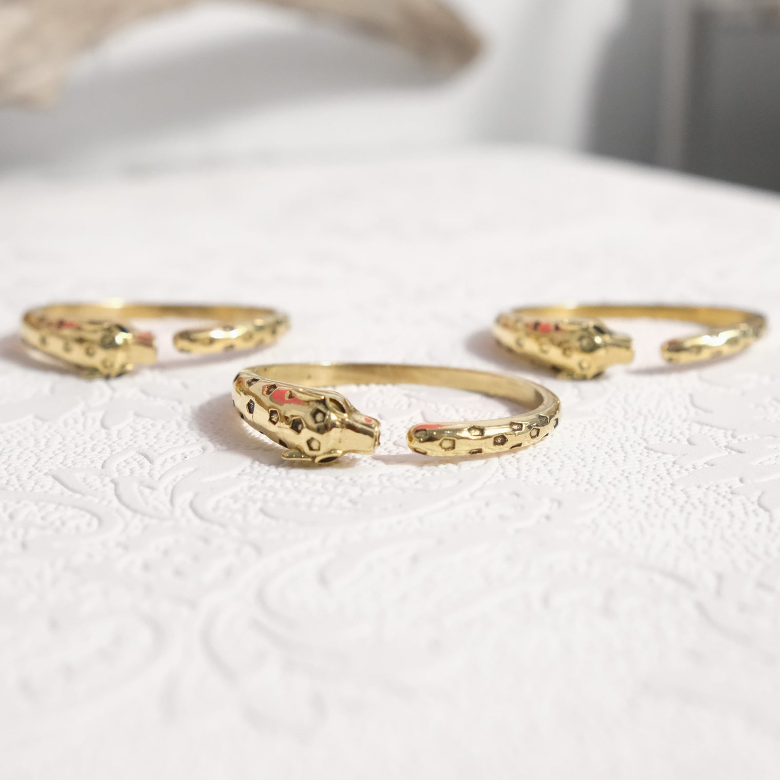 Golden Leopard Adjustable Cuff Bracelet