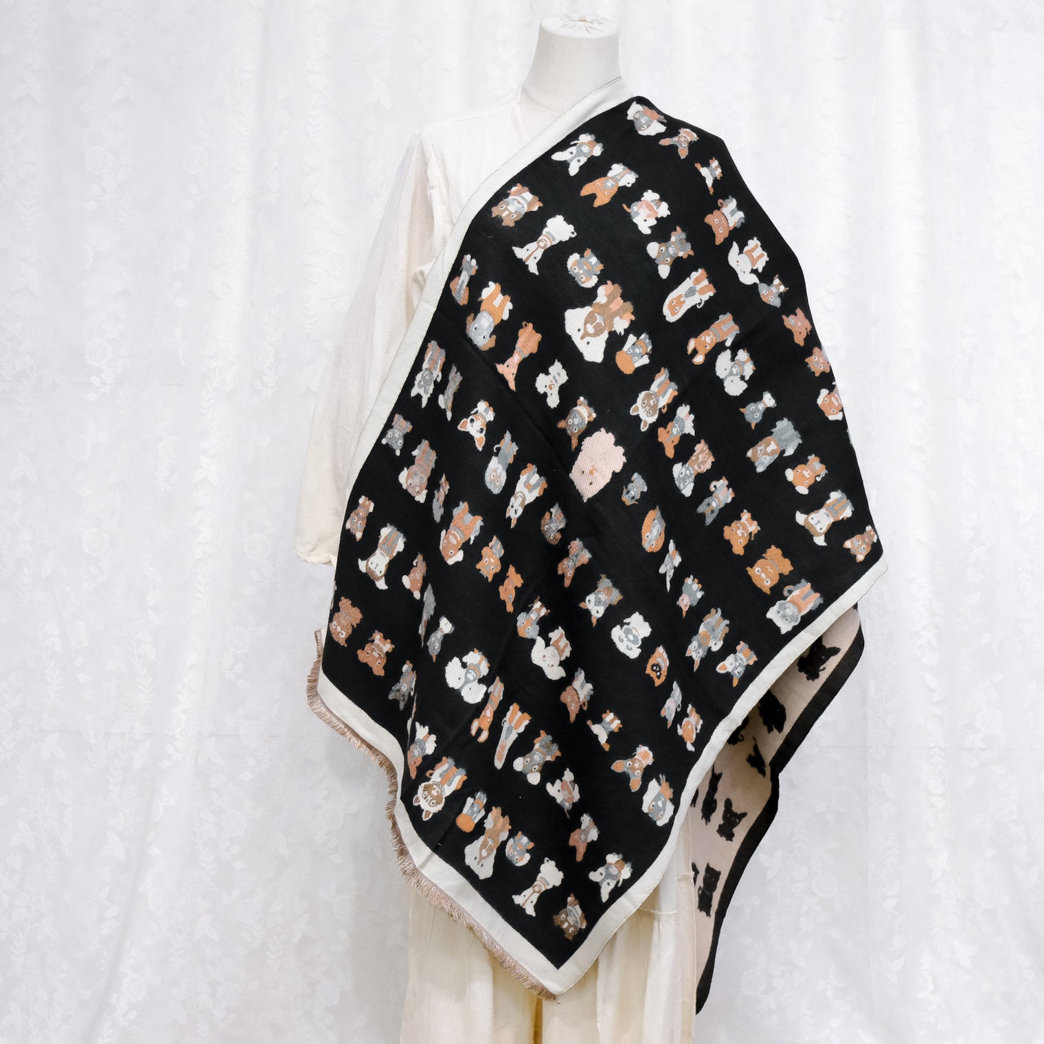 Dog Print Boho Fall Winter Scarfs