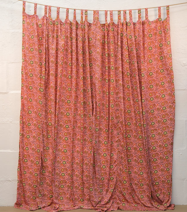 Paisley Floral Curtains with Sun Motifs & Gold Details