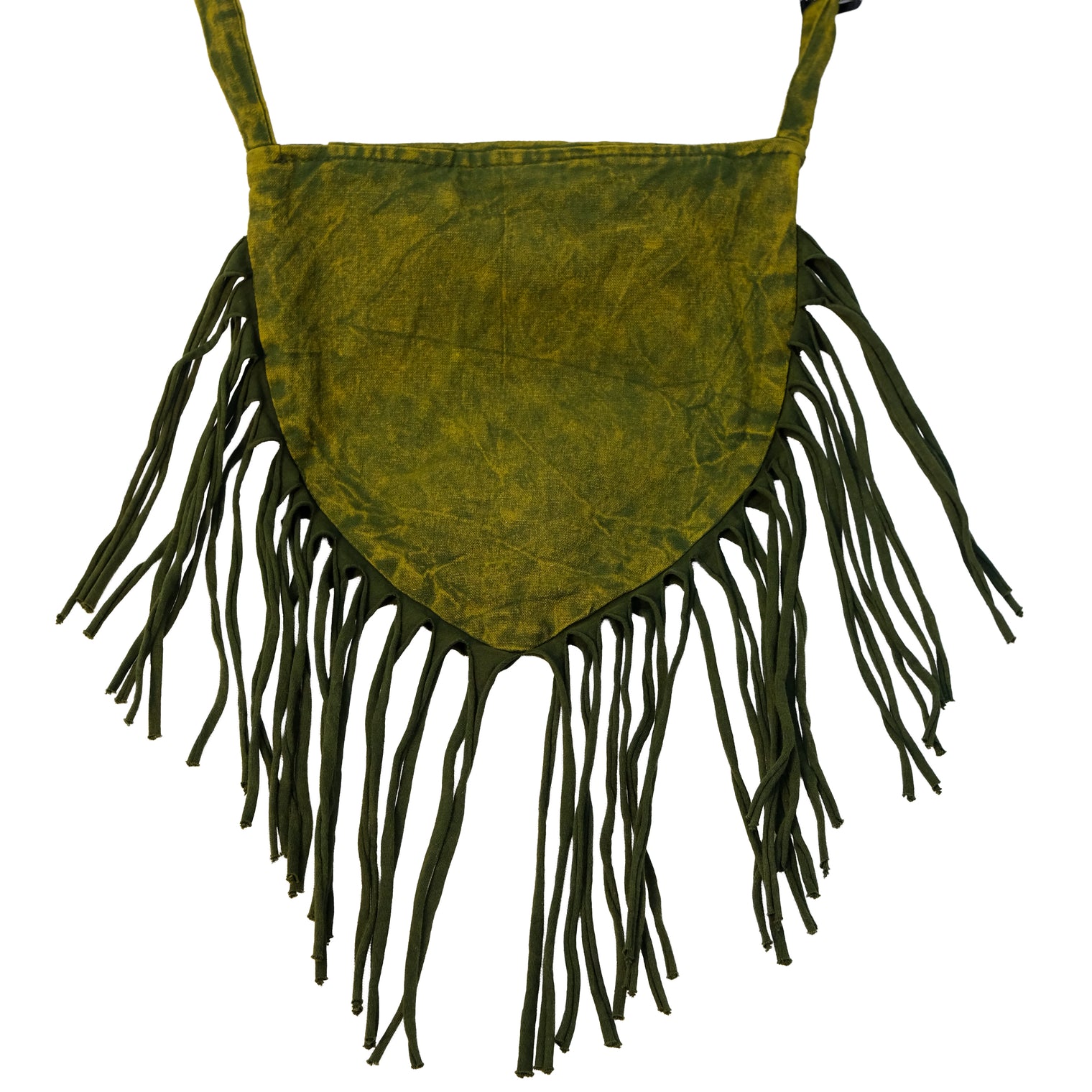 Boho Stonewashed Crossbody Fringe Bag