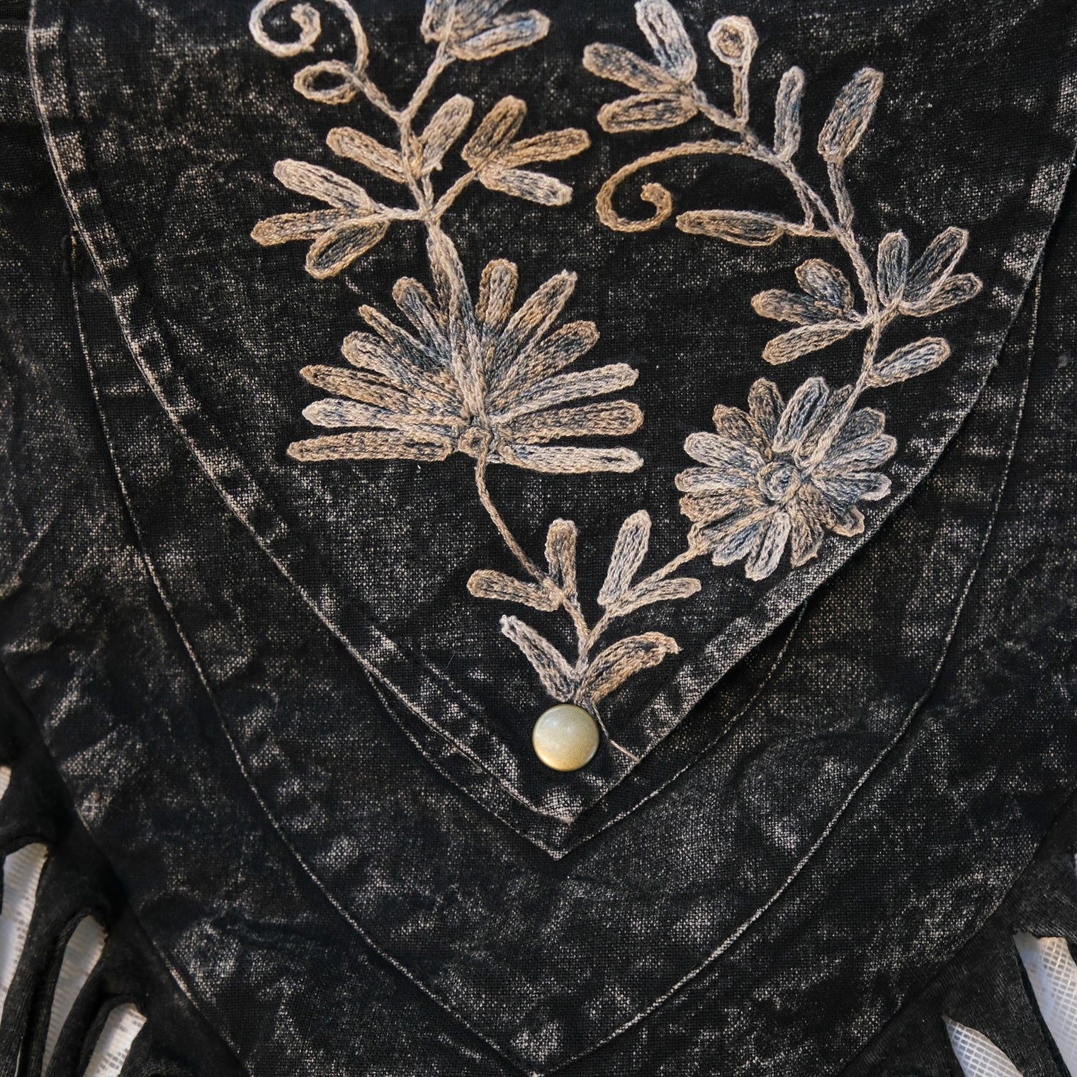 Boho Stonewashed Crossbody Fringe Bag