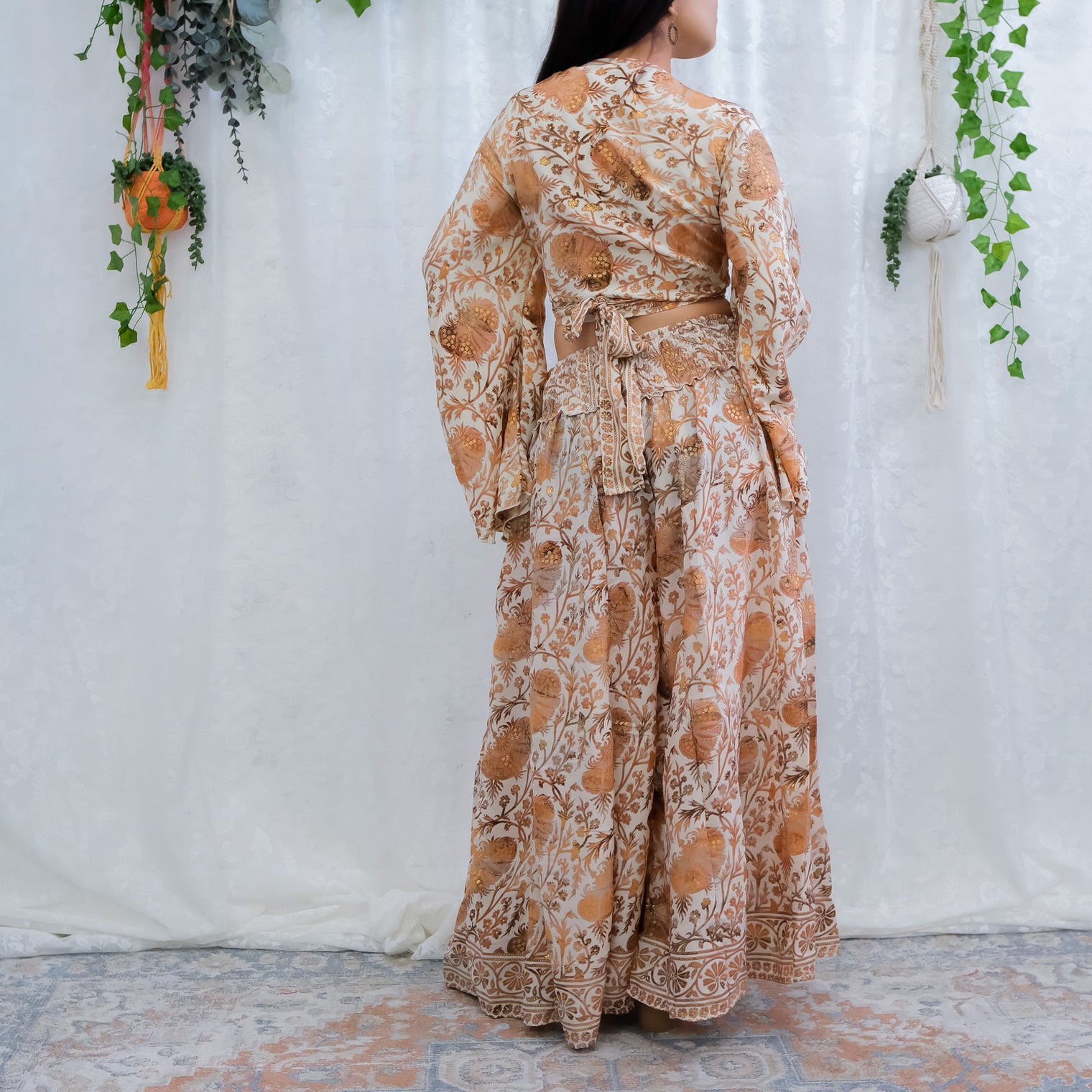 70s Style Boho 2 Piece Pant+ Top Outfit