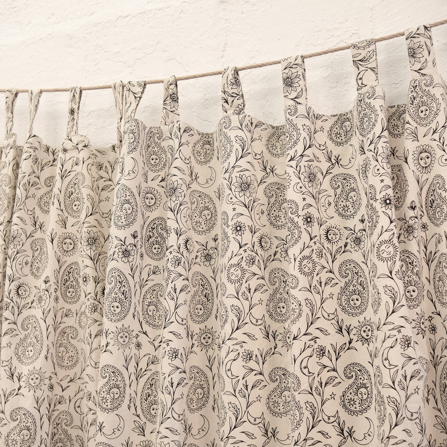 Boho Paisley Cotton Curtains