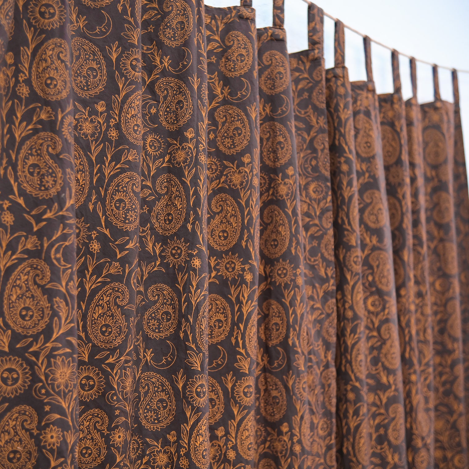 Boho Paisley Cotton Curtains