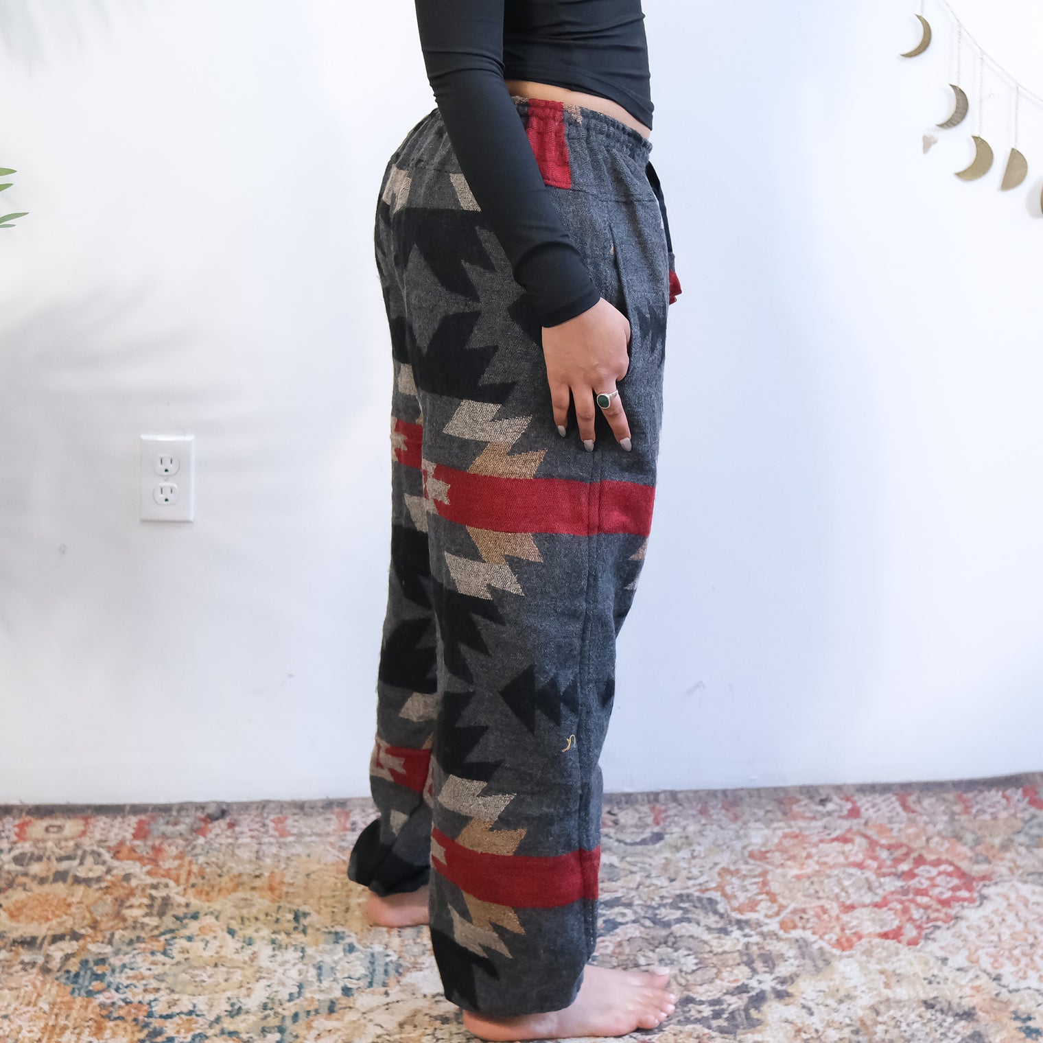 Plaid Print Unisex Wool Blend Joggers