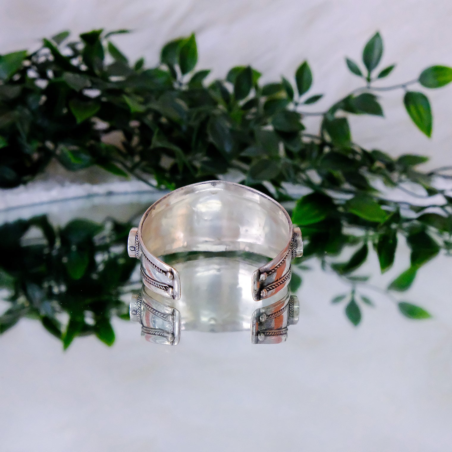 Ethnic Meditation Metal Cuff Bracelet