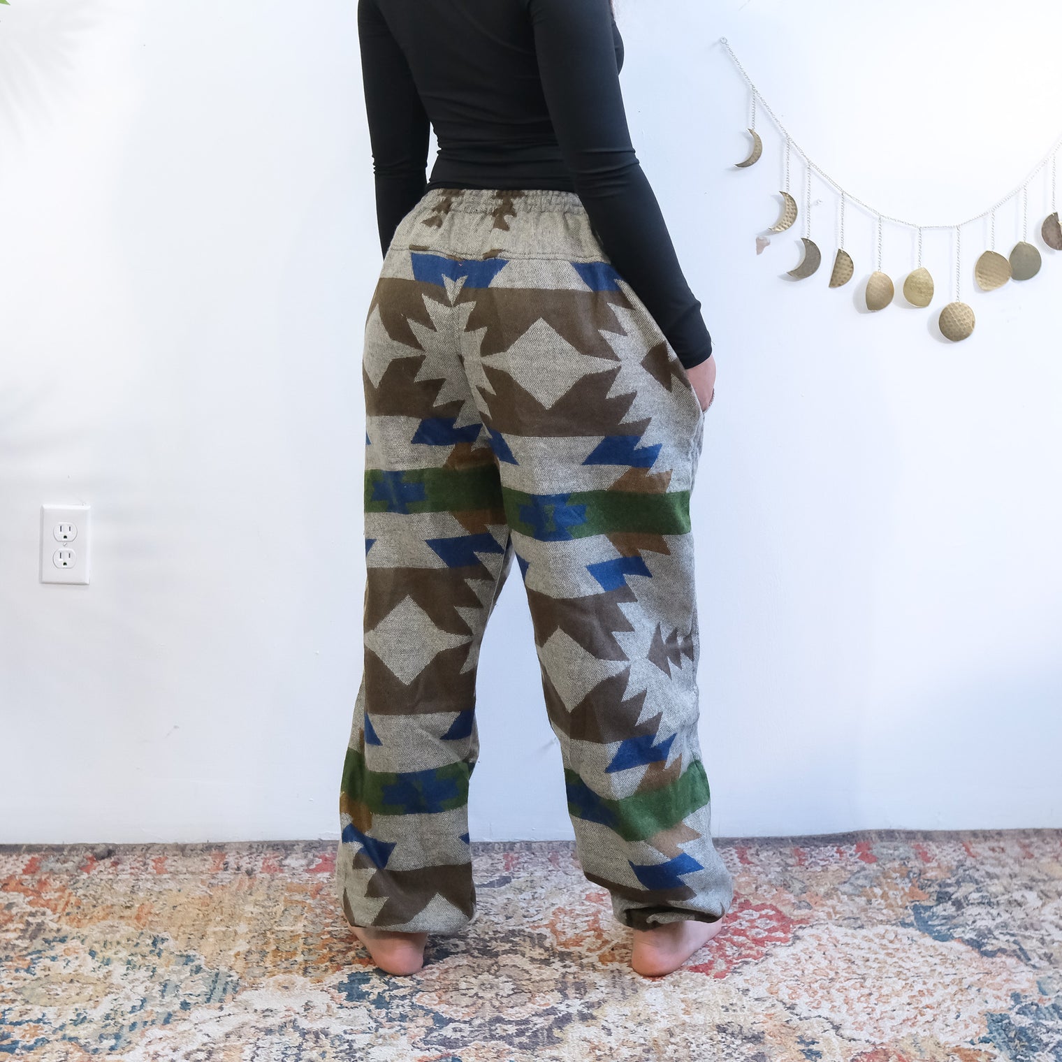 Plaid Print Unisex Wool Blend Joggers