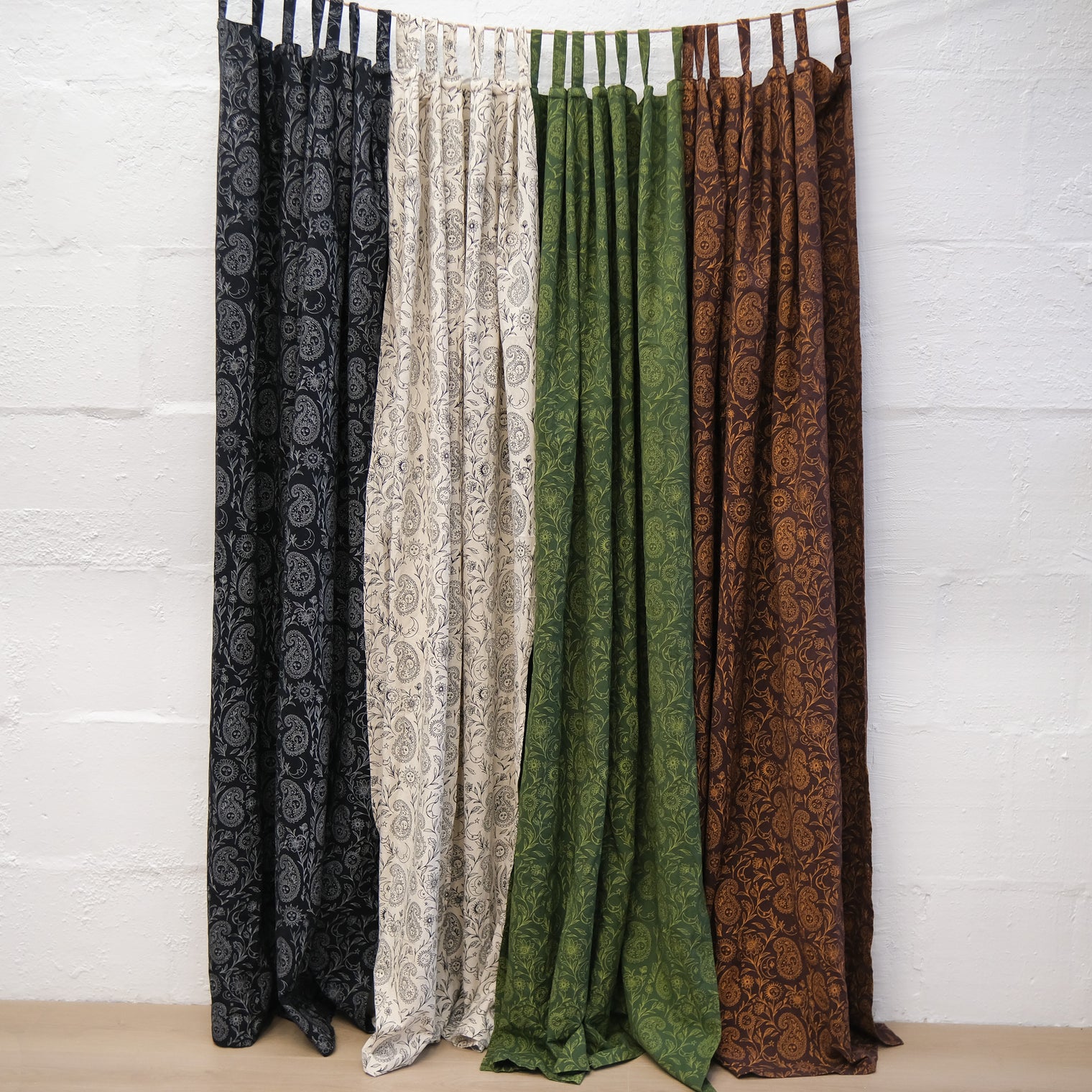Boho Paisley Cotton Curtains