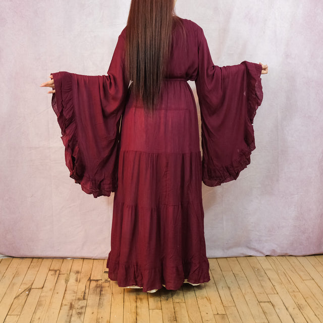 Moonlit Boho Duster with Ruffle Sleeve