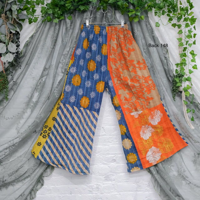 Kantha Wide Leg Boho Pants
