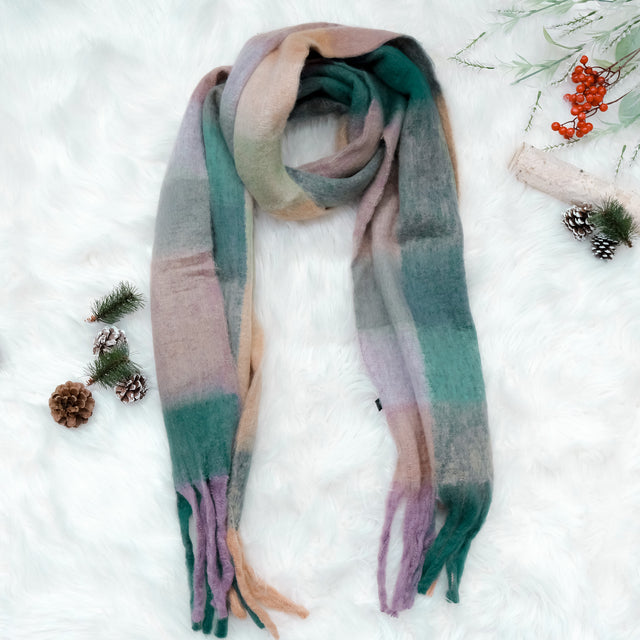 Oversized Plaid Winter Scarfs