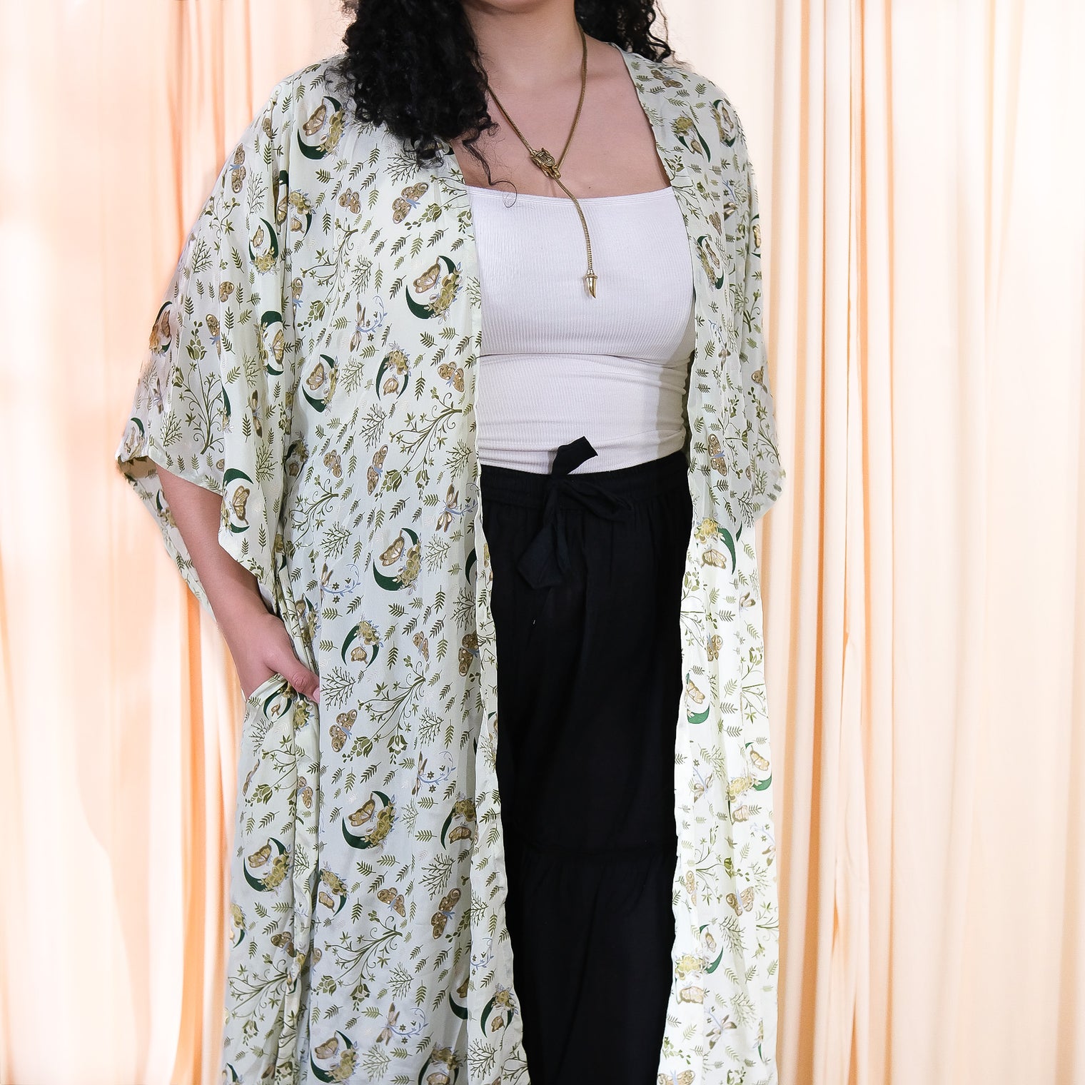 Blushwood Long Duster with Pockets