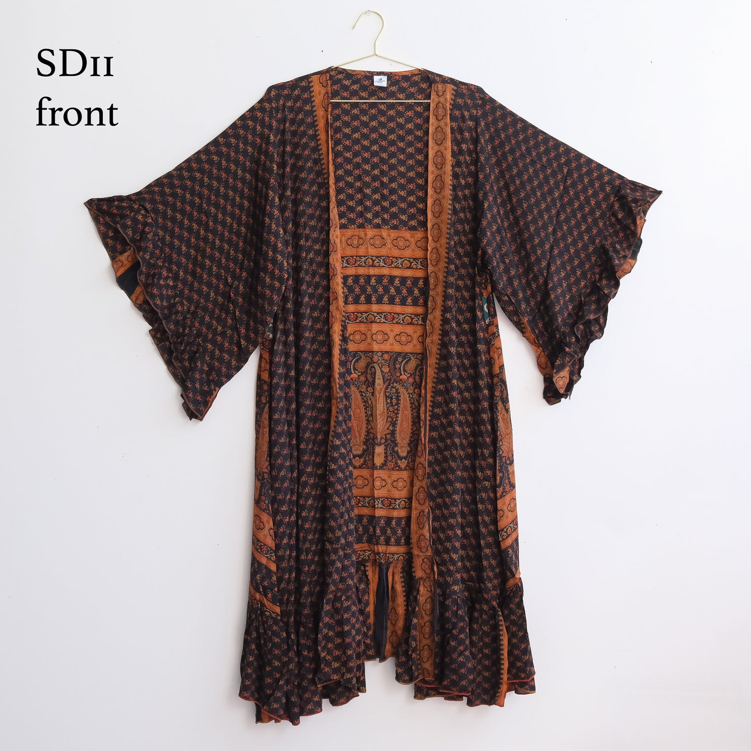 One of a Kind Recycled Silk Flowy Duster