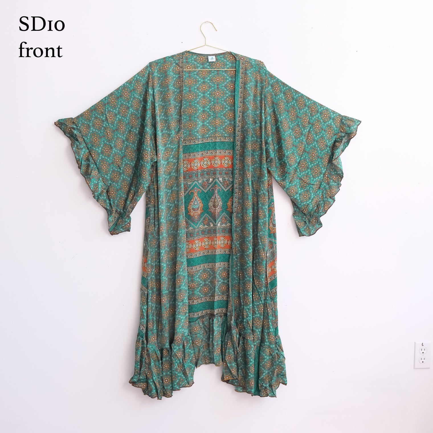 One of a Kind Recycled Silk Flowy Duster