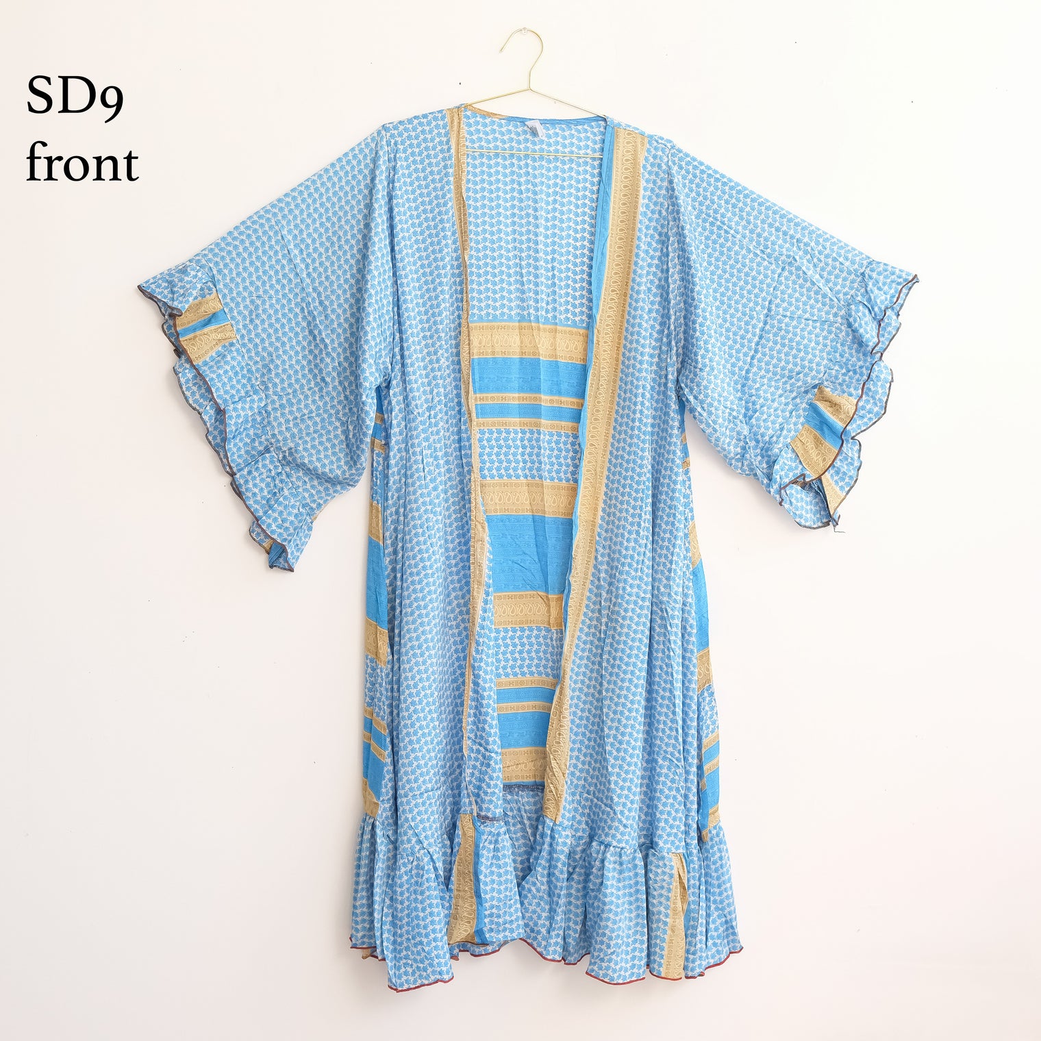 One of a Kind Recycled Silk Flowy Duster