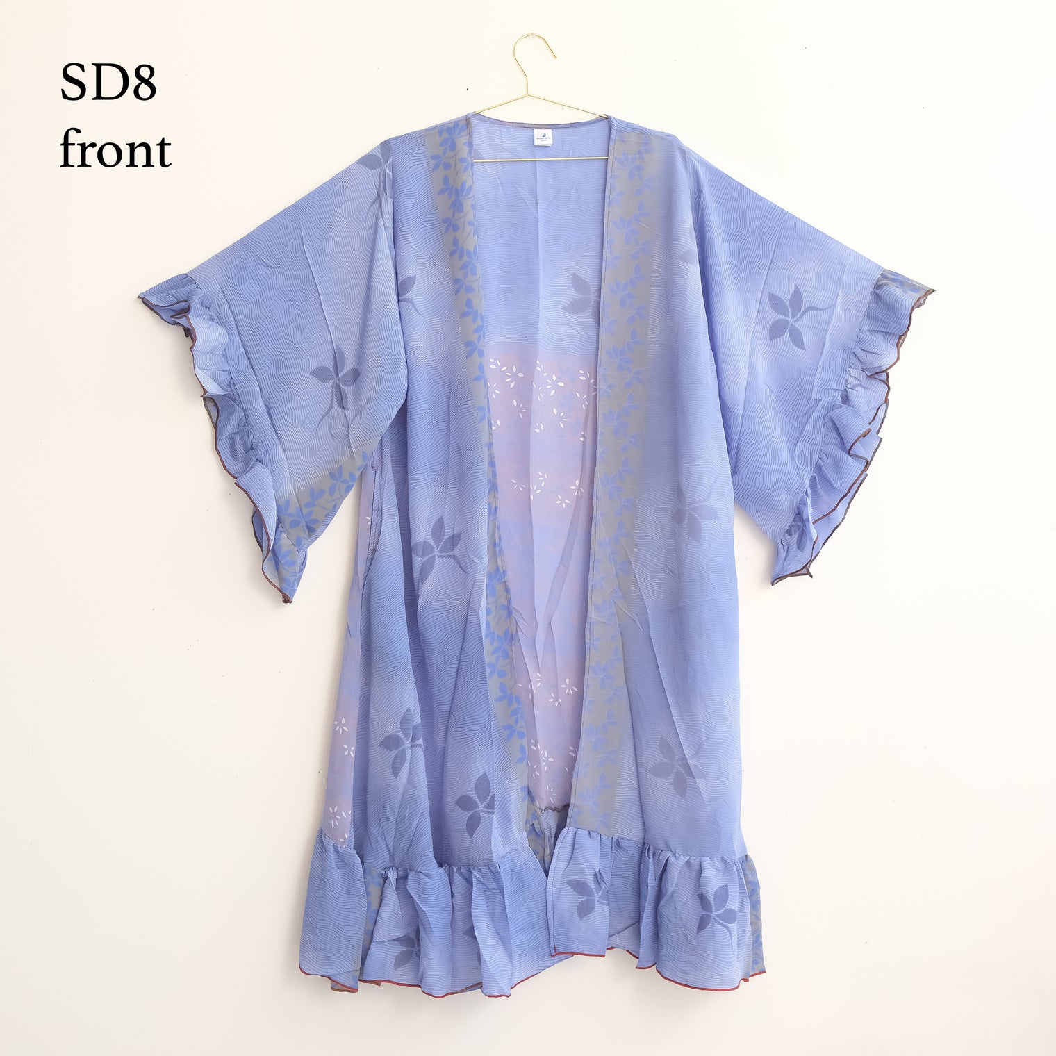 One of a Kind Recycled Silk Flowy Duster