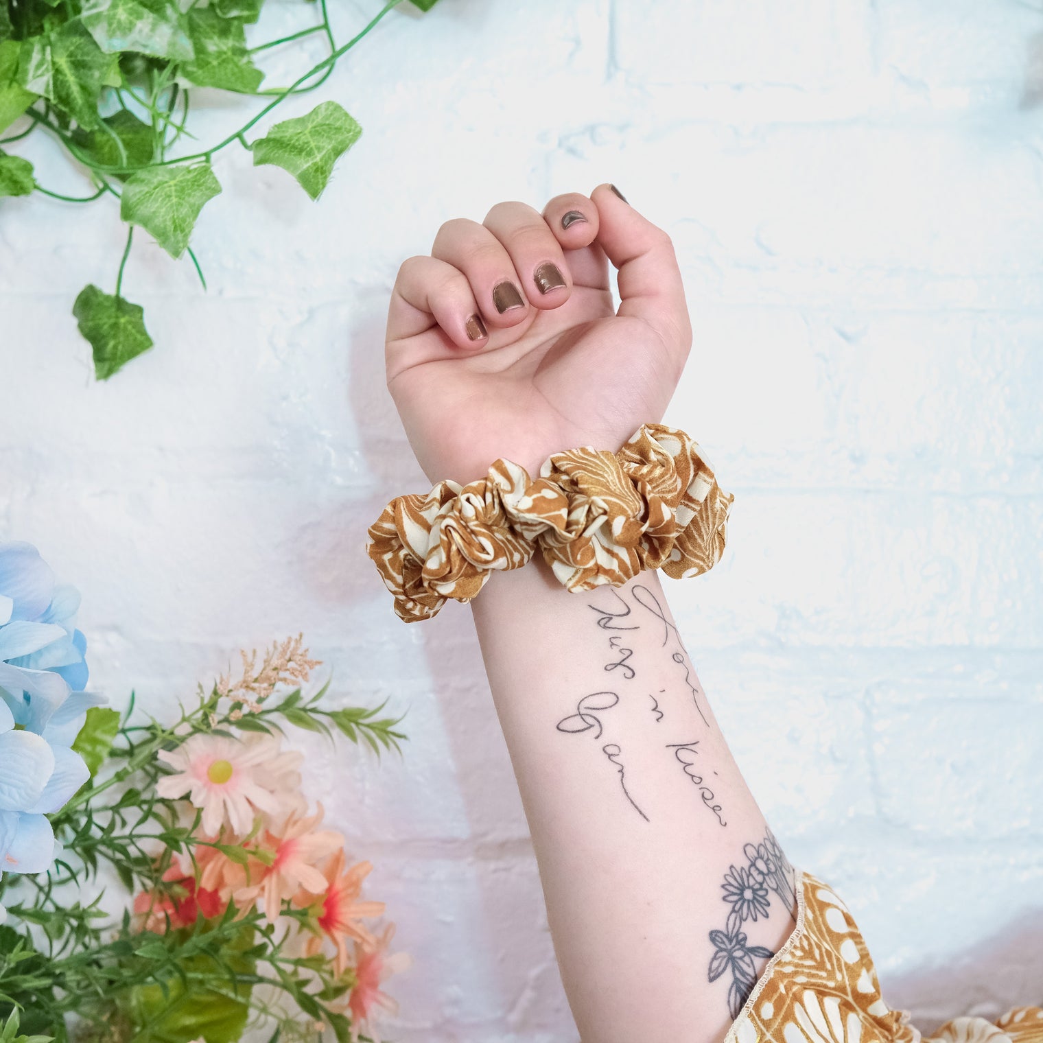 Floral Boho Handmade Scrunchies