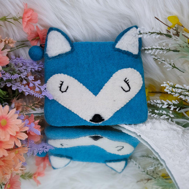 Handmade Felted Fox Purse