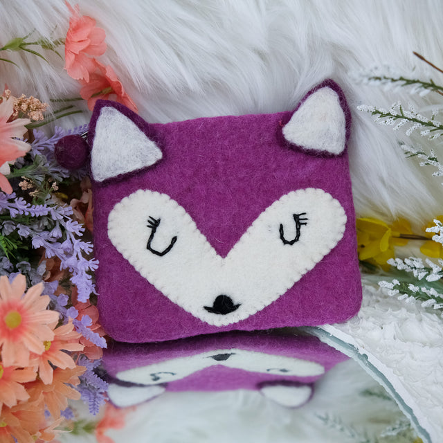 Handmade Felted Fox Purse