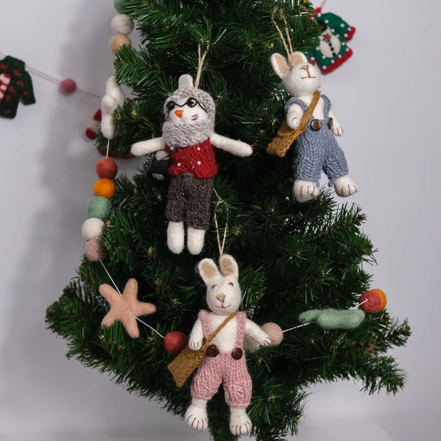 Needle Felted Bunny Ornaments