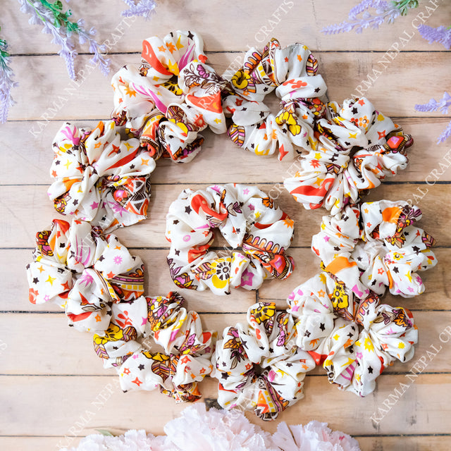 Boho Celestial Scrunchies