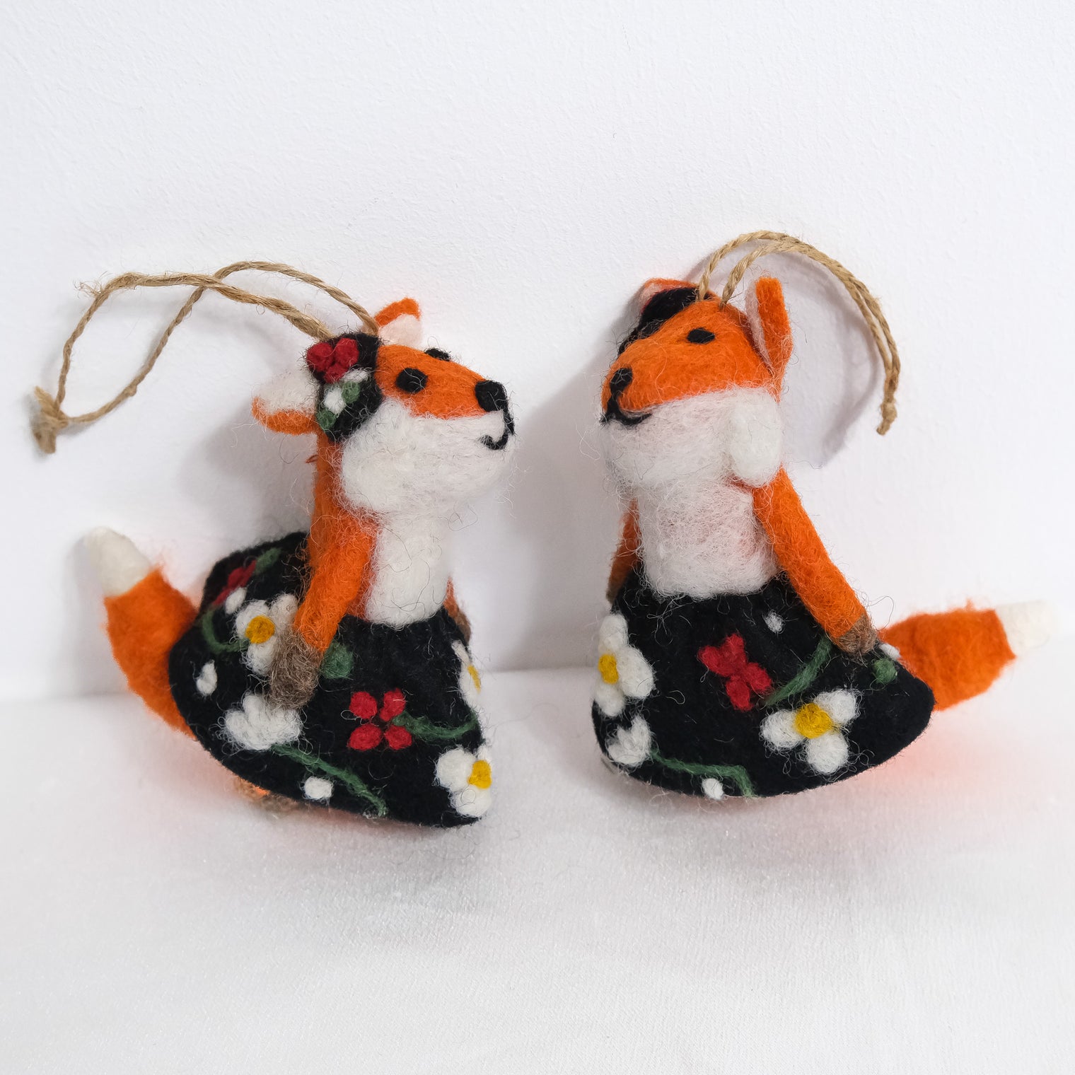 Needle Felted Fox Ornaments