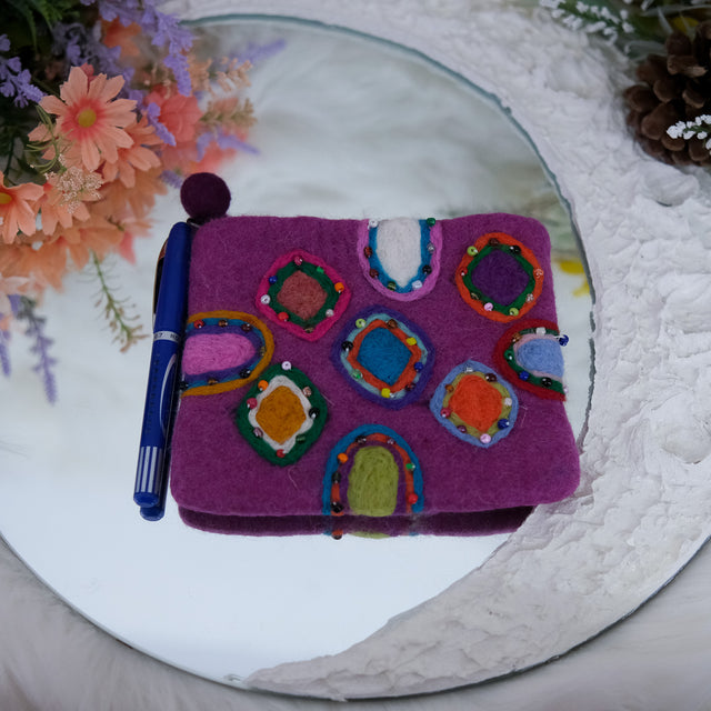 Handmade Felted Beaded Purse