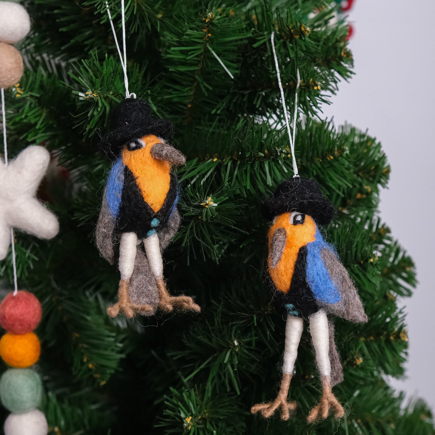 Handmade Felted Animal Ornaments