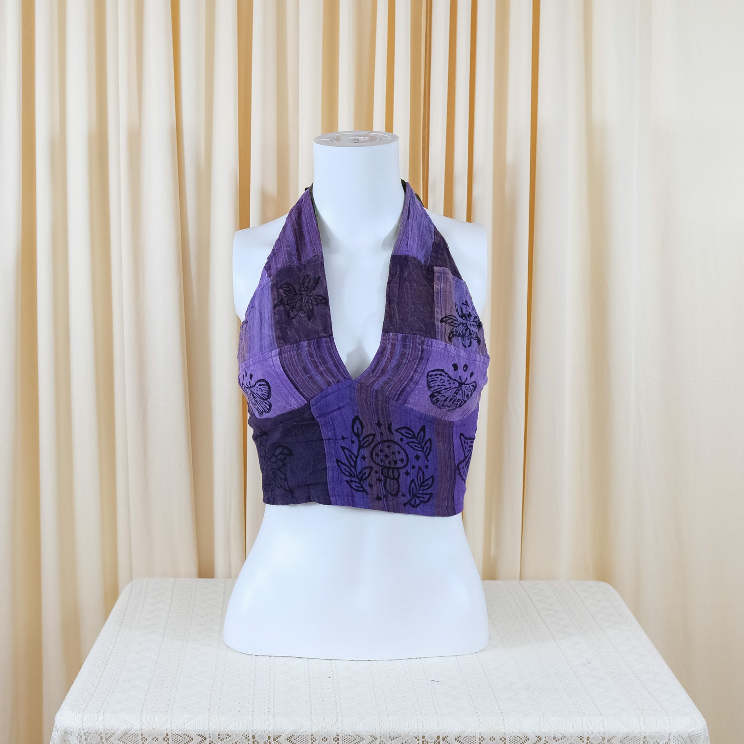 Patchwork Reversible Cotton Bralette